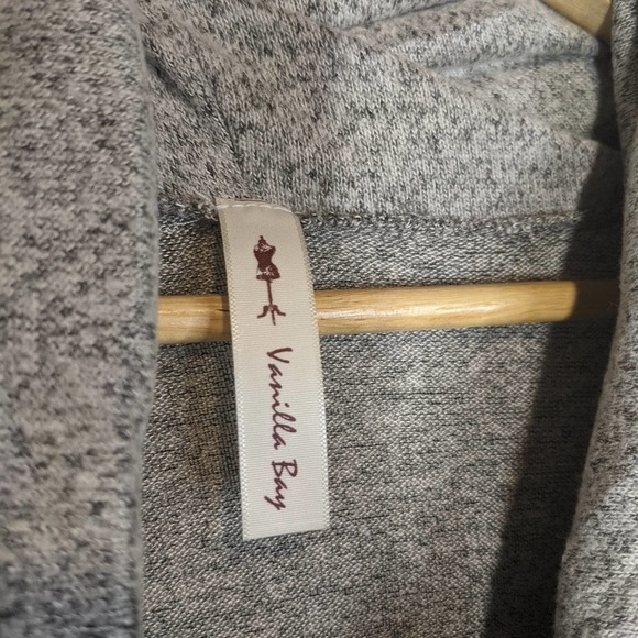 Vanilla Bay Cowl Neck Gray Pullover Sweater - Picture 4 of 7